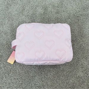 NWT Stoney Clover Lane x Target large puff heart makeup bag